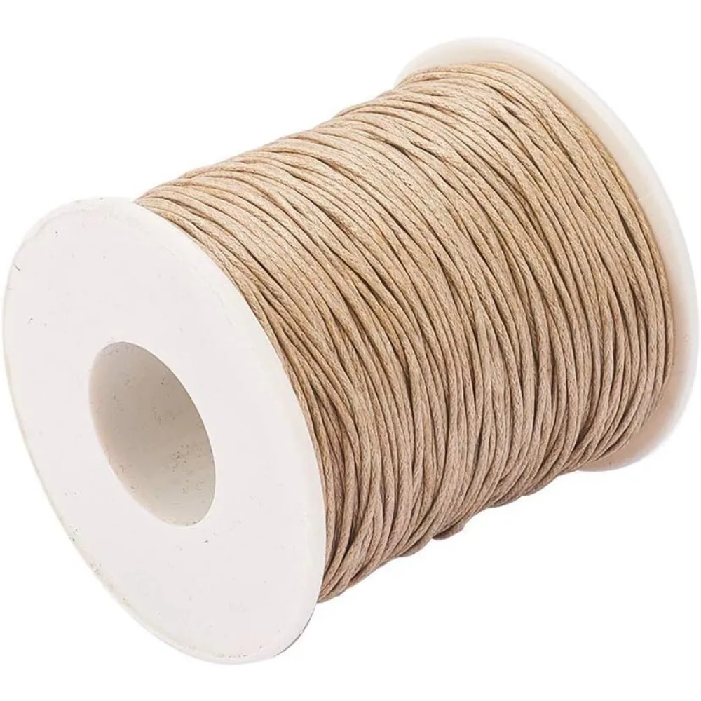 Macrame Cord Cotton - 100 ياردة حبل مشمع من القطن،