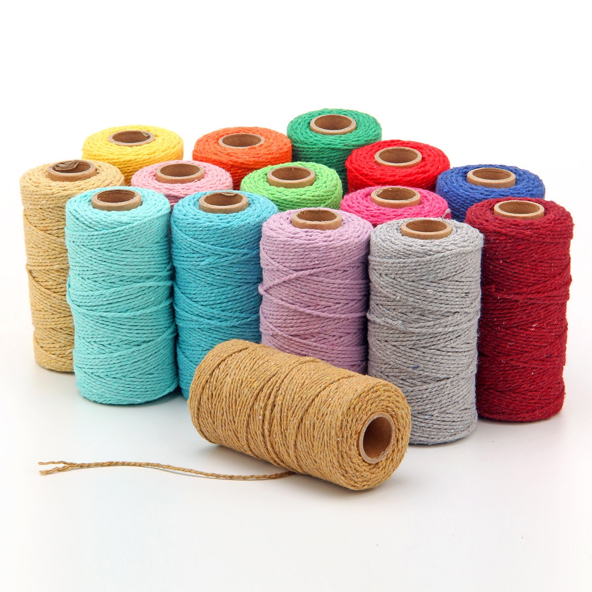 Macrame Cord Cotton - 2 مللي متر حبل الملتوية الحبل