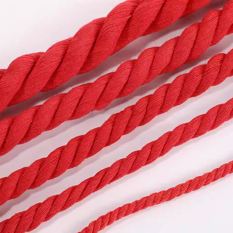 Macrame Cord Cotton - حبل قطني أحمر مجدول بطول 2/5/10