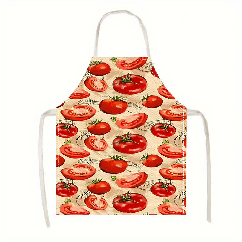 Art And Craft Vegetable - مريلة طهي حمراء بتصميم طماطم، متعددة