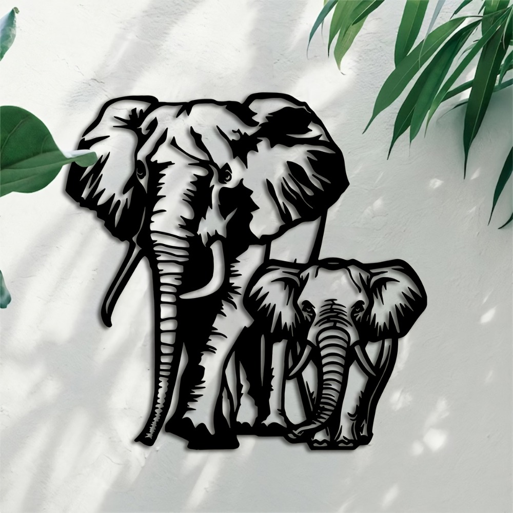 Art Craft Elephant - تمثال فيل معدني للتعليق على الحائط