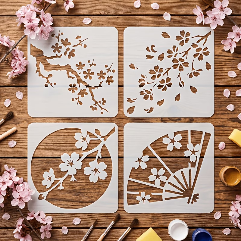 Art Craft Template - 4 قطع من قوالب زهر الكرز