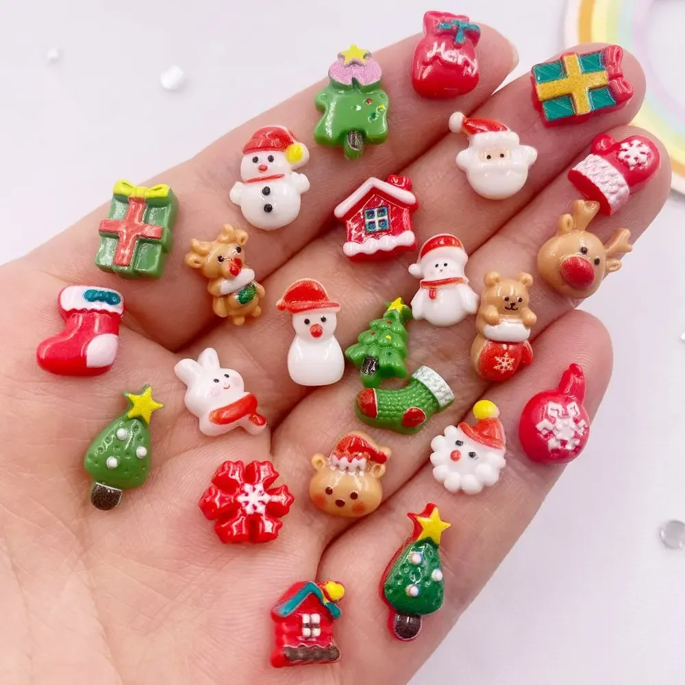 Art Craft Christmas Tree - التماثيل الراتنج الصغيرة المسطحة لفن الأظافر