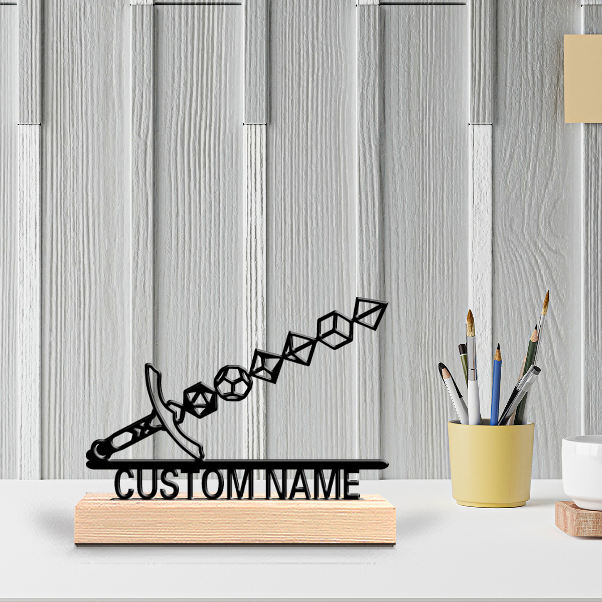Art Craft Home - تمثال معدني تجريدي على شكل سيف
