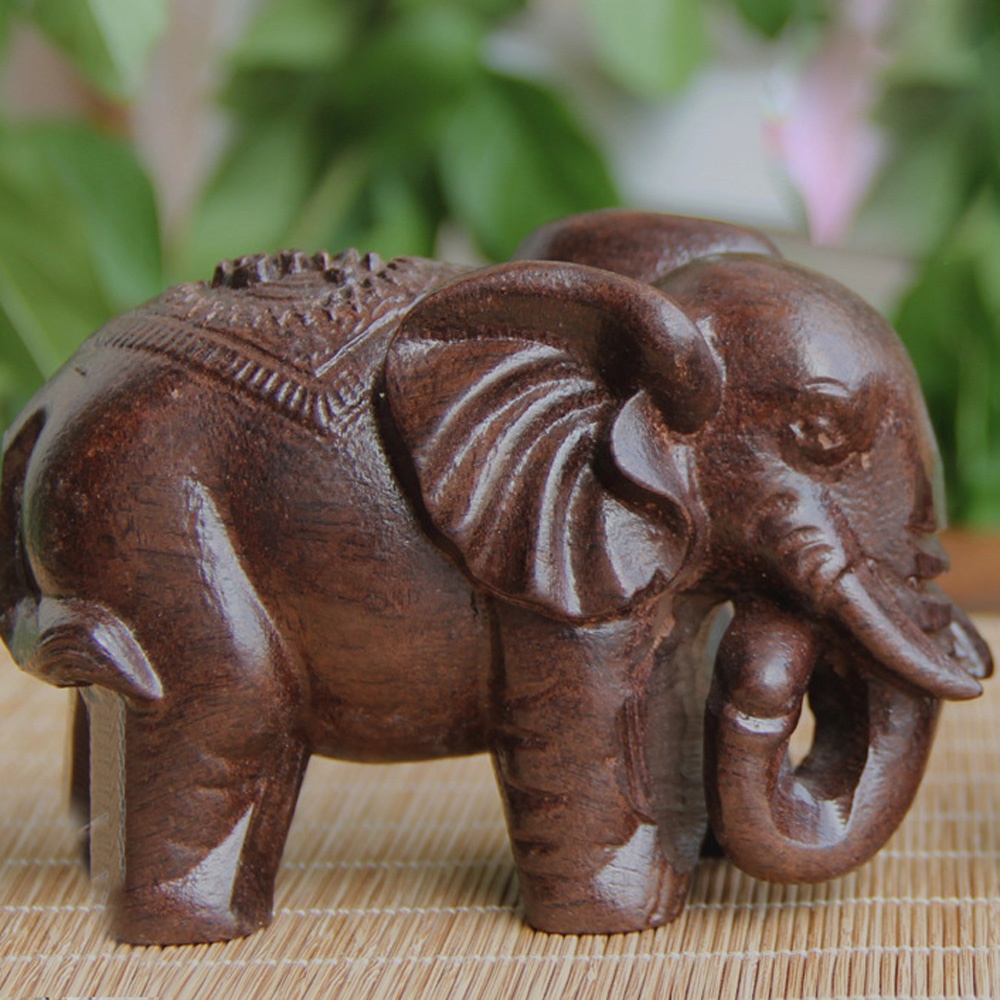 Art Craft Elephant - التماثيل الخشبية الفيل الديكور بوذا الحيوان