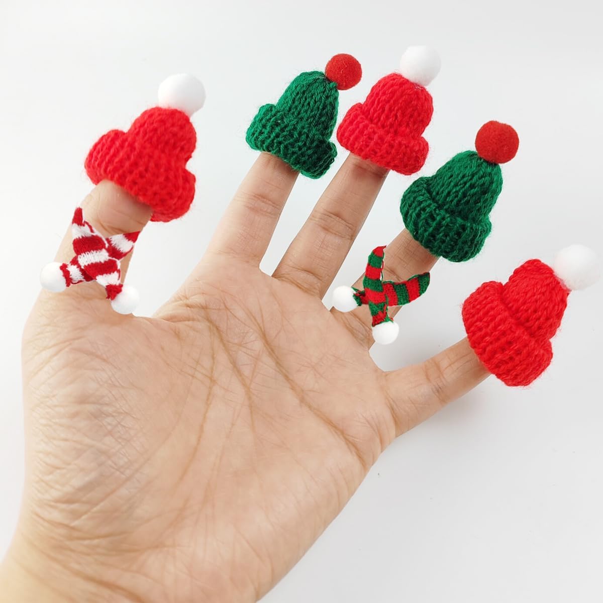 32 قطعة قبعة متماسكة صغيرة مجم - مراجعة Art Craft Christmas Tree وسعره