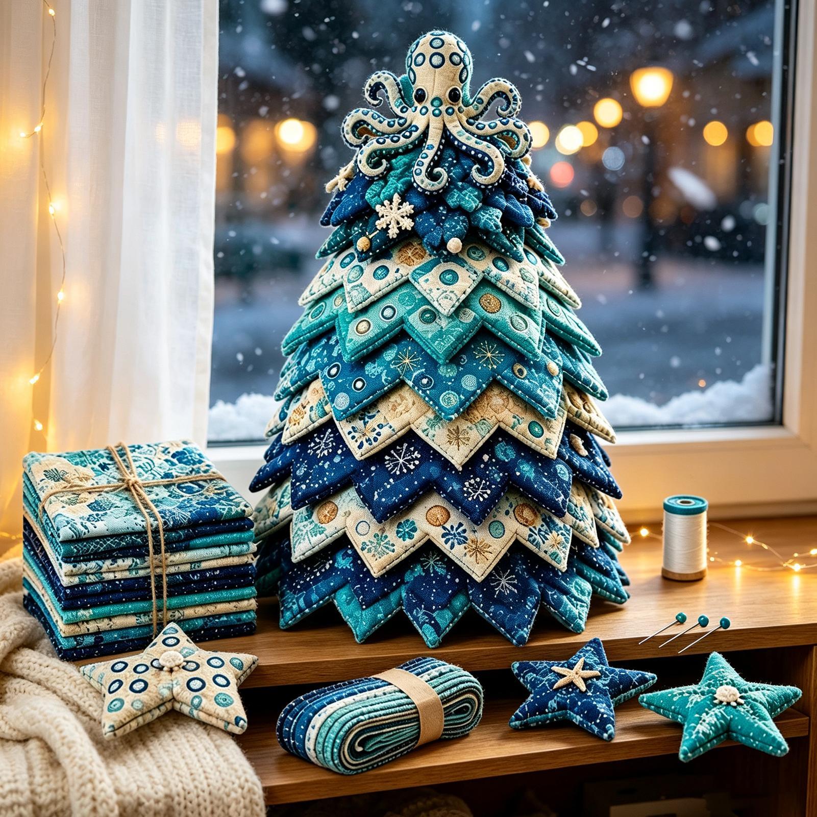 مجموعات لحاف عيد الميلاد للكبا - مراجعة Art Craft Christmas Tree وسعره