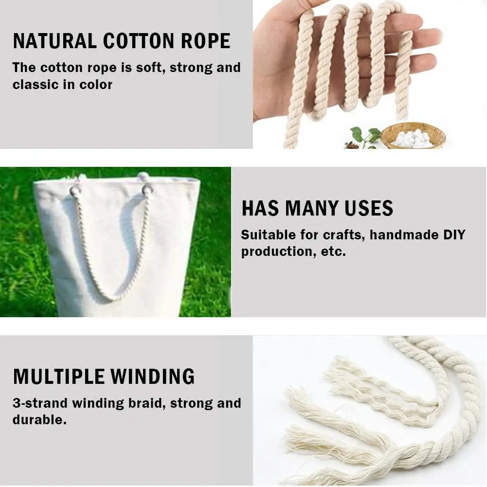 2-100 متر مكرامية القطن الحبل  - مراجعة Macrame Cord Cotton وسعره