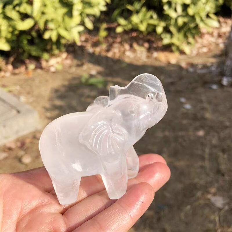تمثال فيل من الكوارتز الطبيعي  - مراجعة Art Craft Elephant وسعره