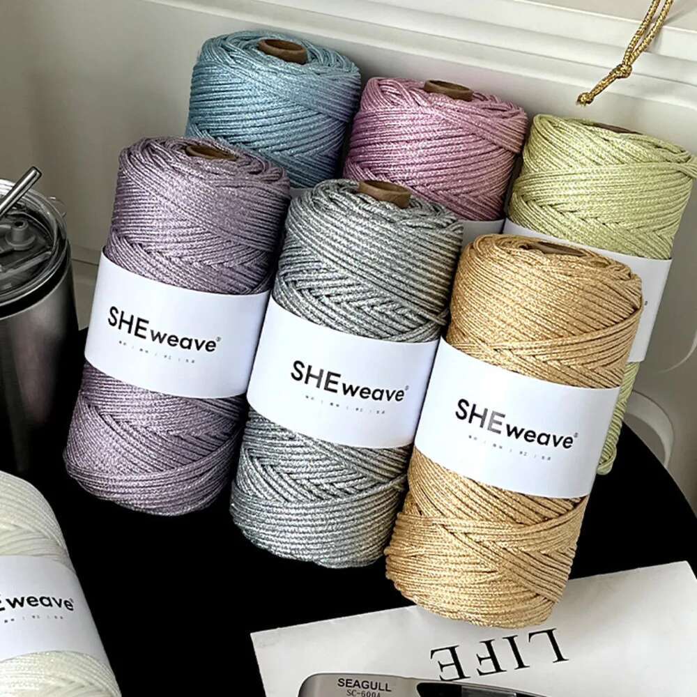 الذهب لامع 5.0 مللي متر خفيفة  - مراجعة Macrame Cord Cotton وسعره