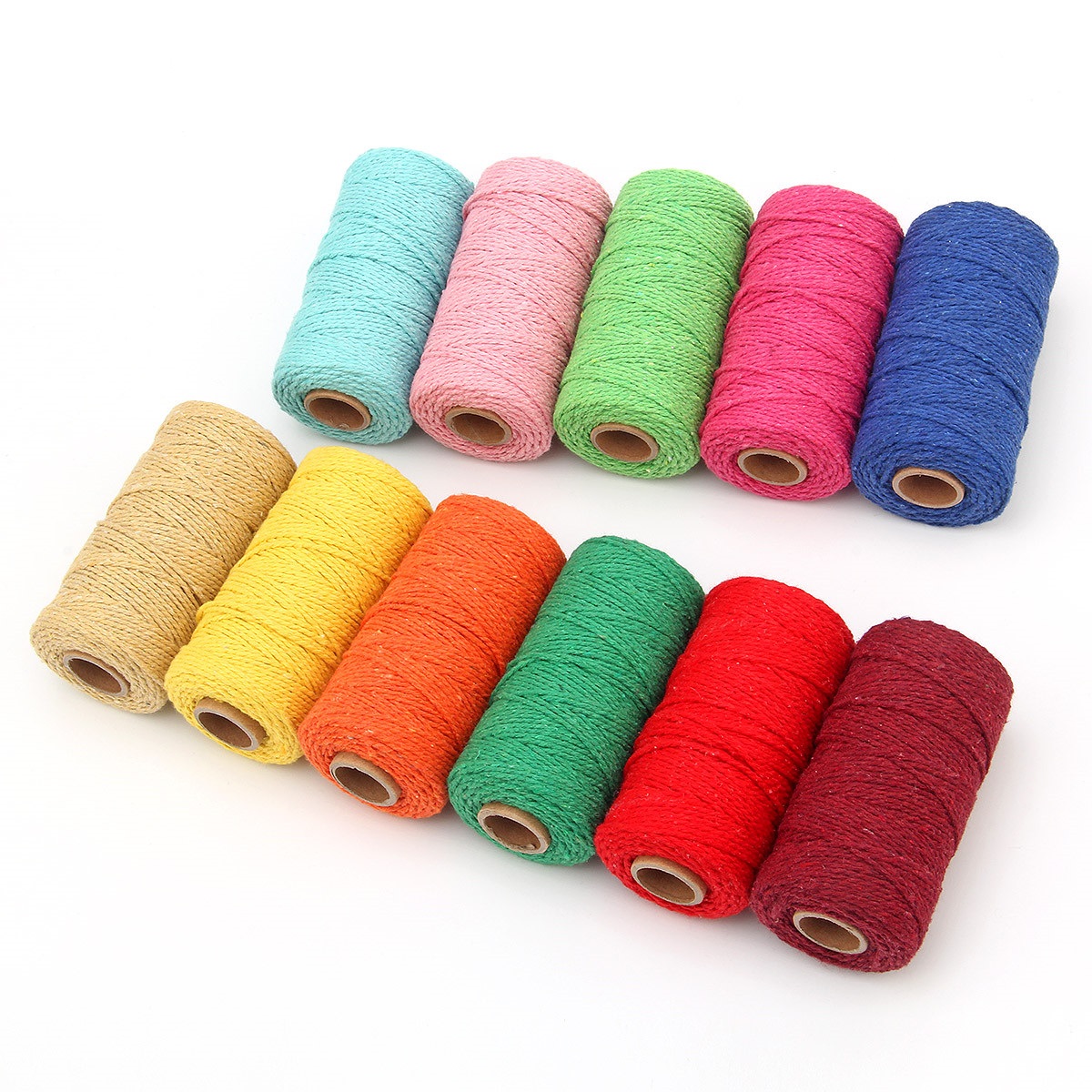 2 مللي متر حبل الملتوية الحبل  - مراجعة Macrame Cord Cotton وسعره