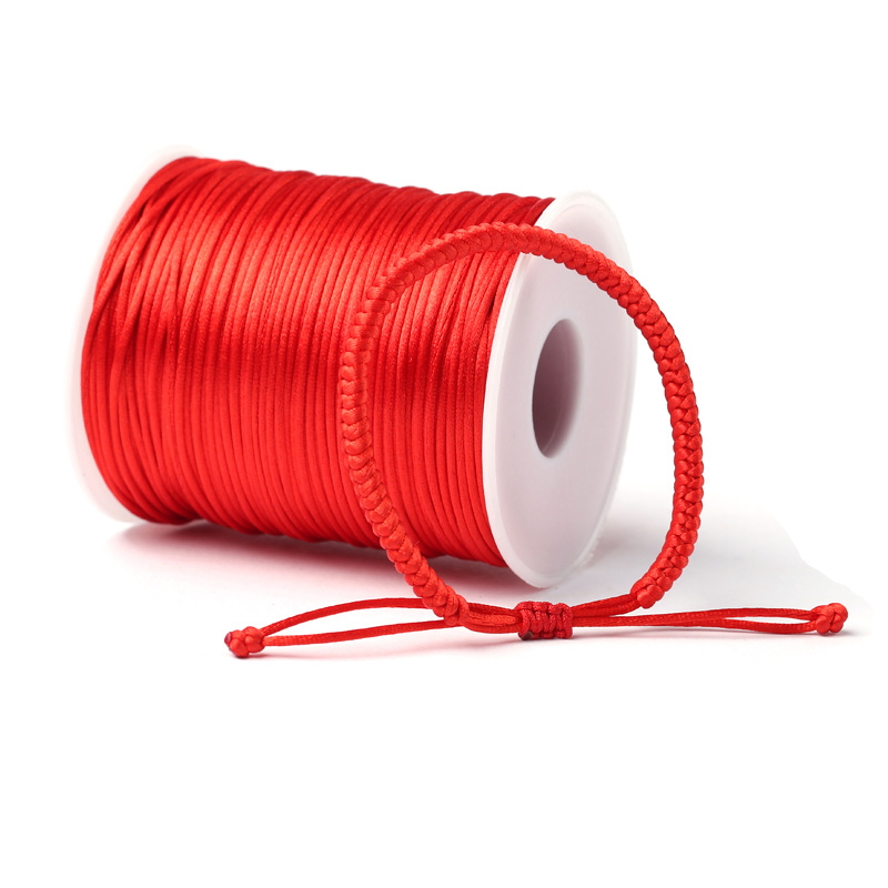 خيط حبل نايلون أحمر للسوار ، خ - مراجعة Macrame Cord Cotton وسعره