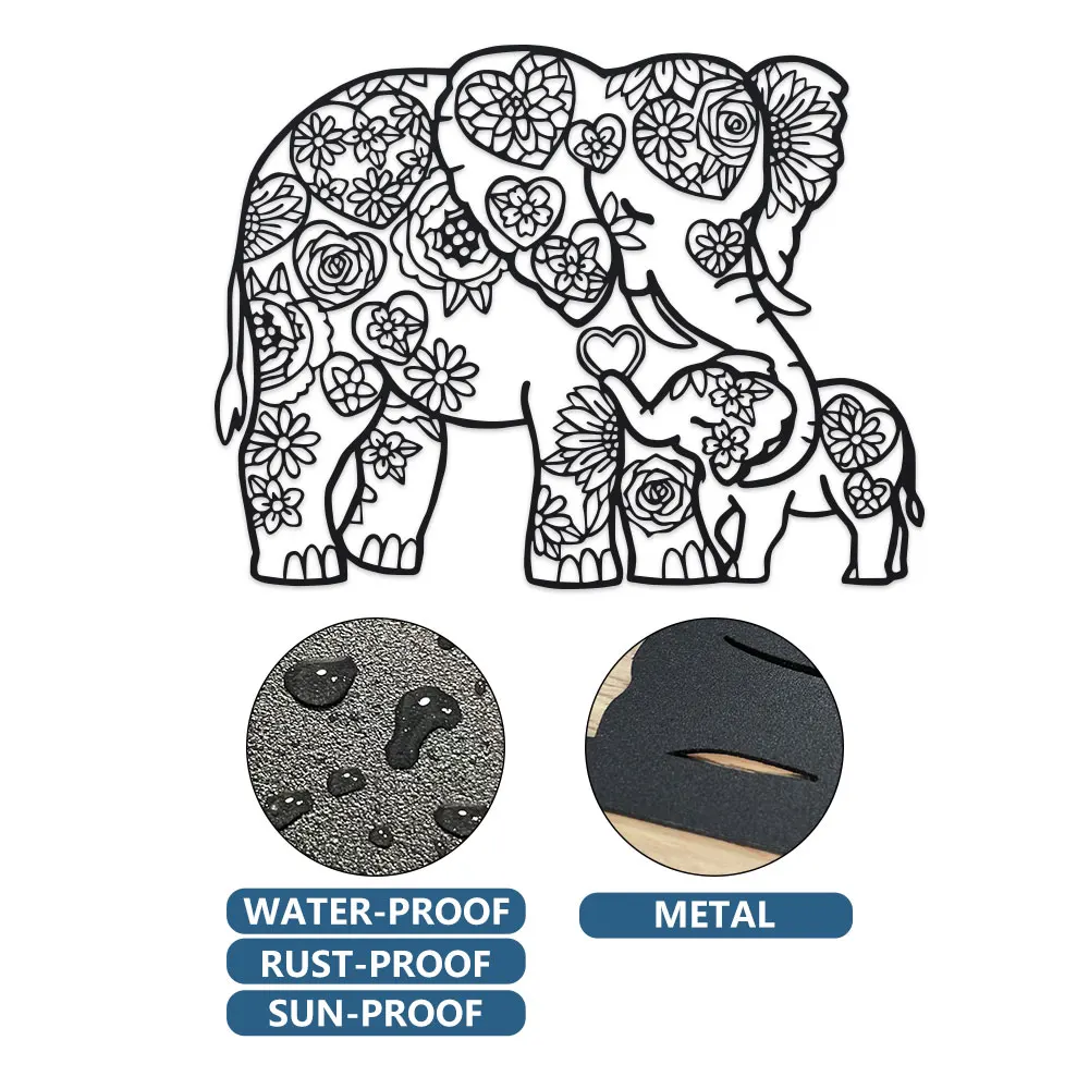 تمثال فيل حديدي مع قلوب مزخرفة - مراجعة Art Craft Elephant وسعره