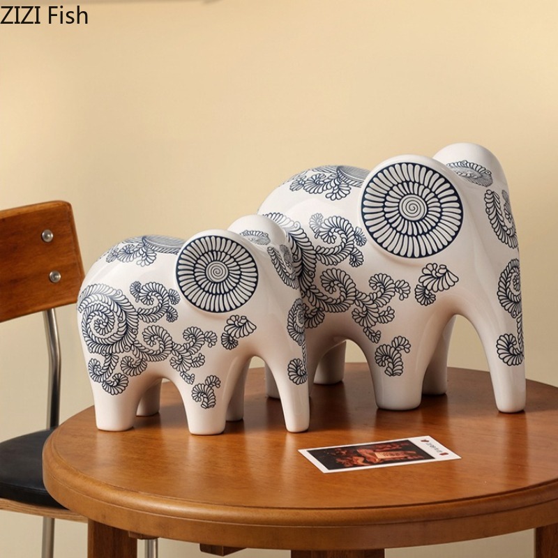 تمثال فيل سيراميكي جديد بالنمط - مراجعة Art Craft Elephant وسعره