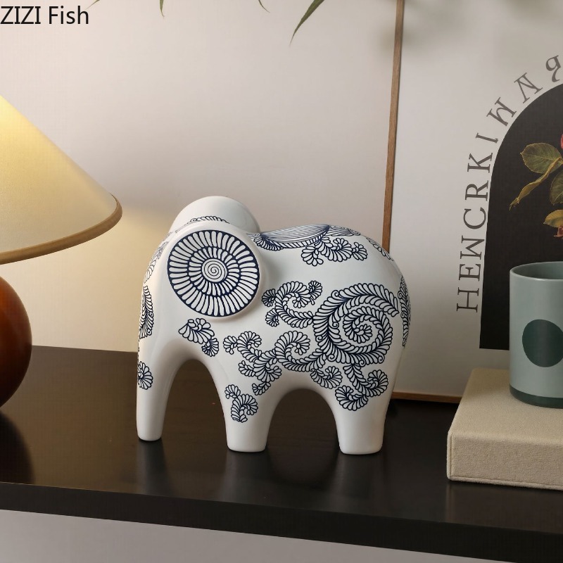 تمثال فيل سيراميكي جديد بالنمط - مراجعة Art Craft Elephant وسعره