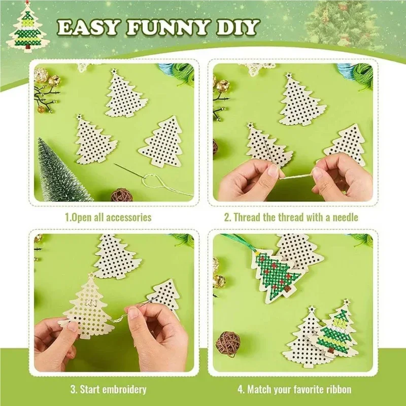 طقم تطريز خشبي عالي الجودة مكو - مراجعة Art Craft Christmas Tree وسعره