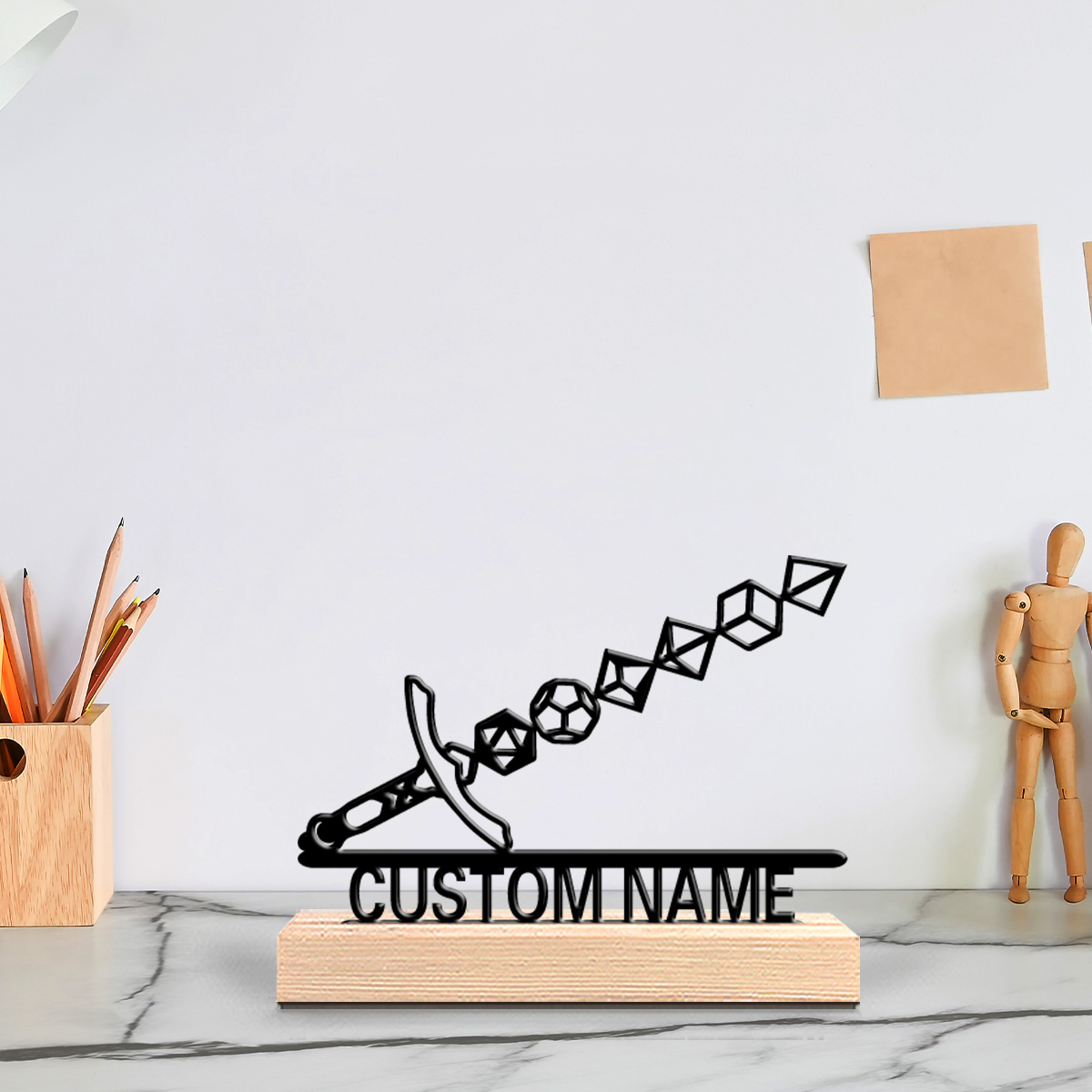 تمثال معدني تجريدي على شكل سيف - مراجعة Art Craft Home وسعره