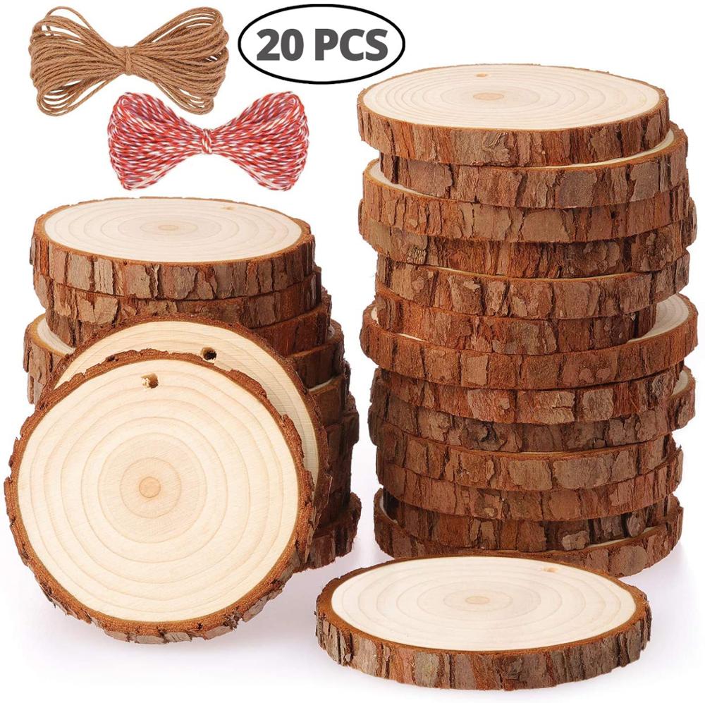 شرائح الخشب الطبيعي مجموعة الخ - مراجعة Art Craft Christmas Tree وسعره