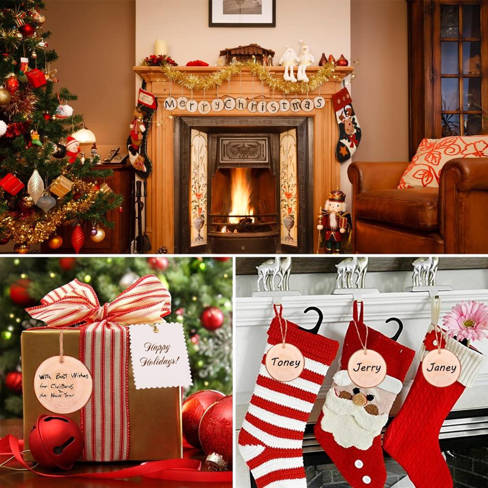 شرائح الخشب الطبيعي مجموعة الخ - مراجعة Art Craft Christmas Tree وسعره